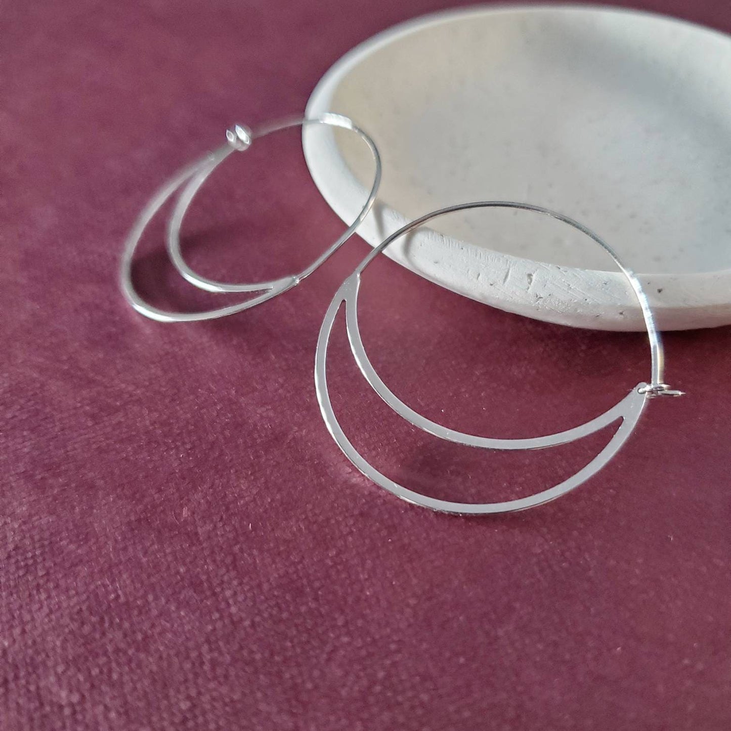 Asmara crescent hoop earrings