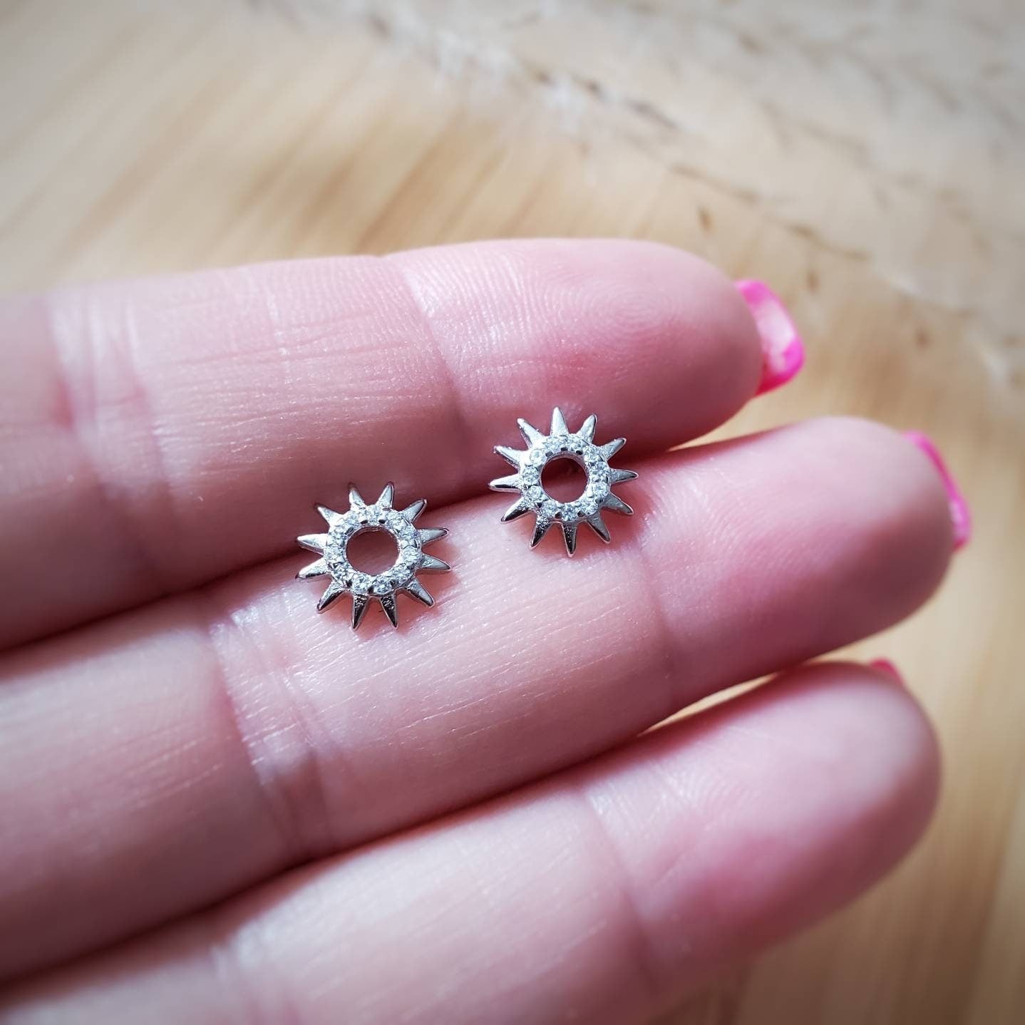 Jocelyn cz sun stud earrings