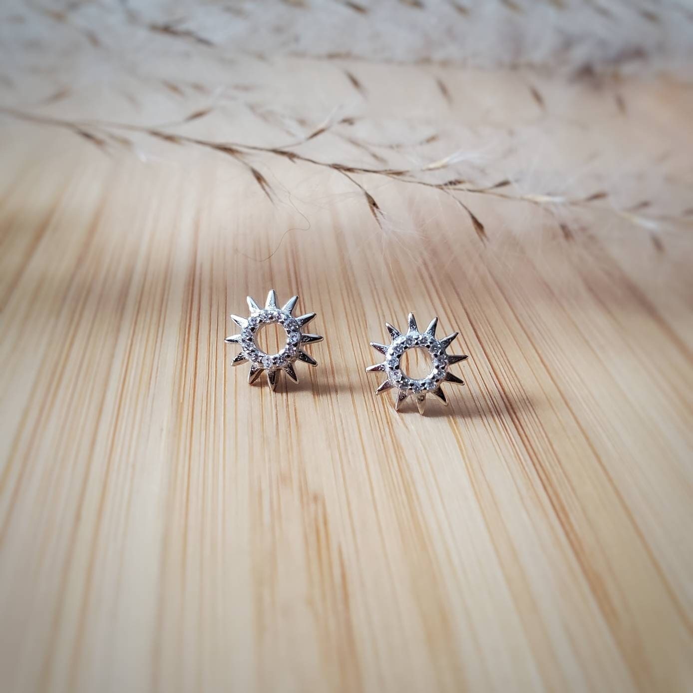 Jocelyn cz sun stud earrings