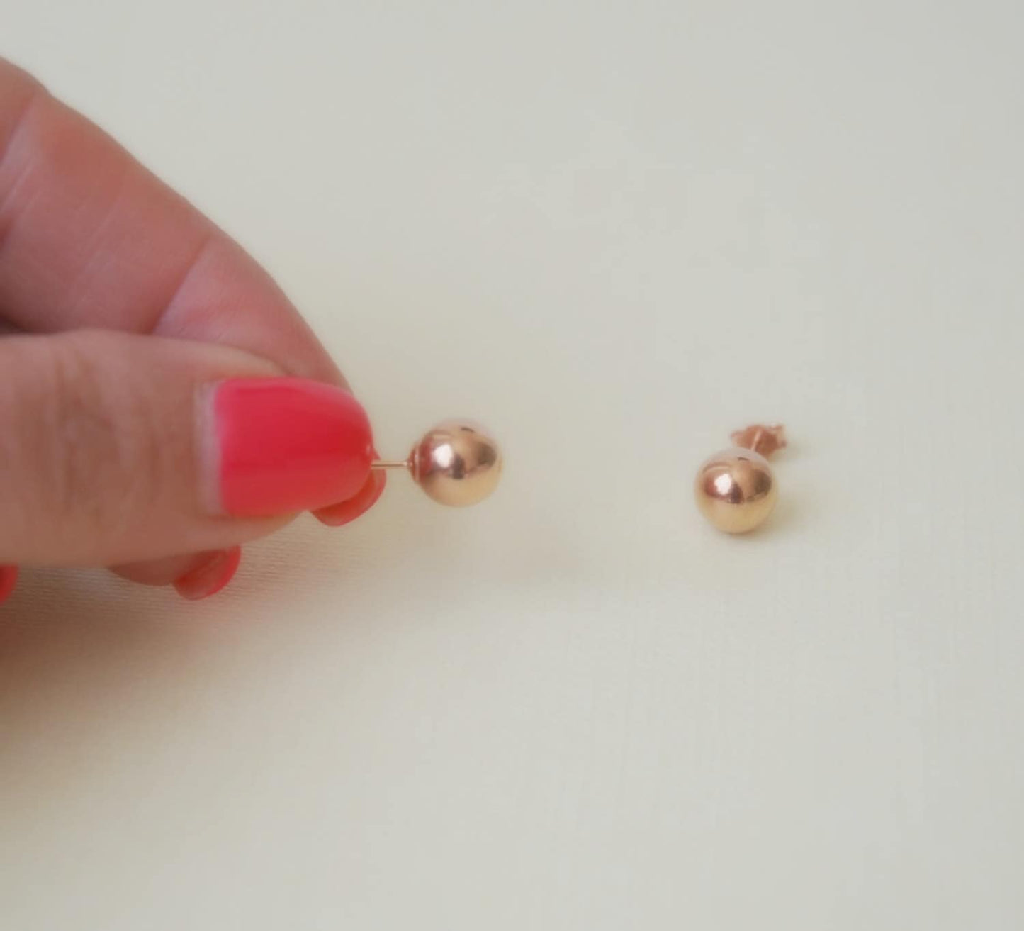 Caroline ball stud earrings - 8mm