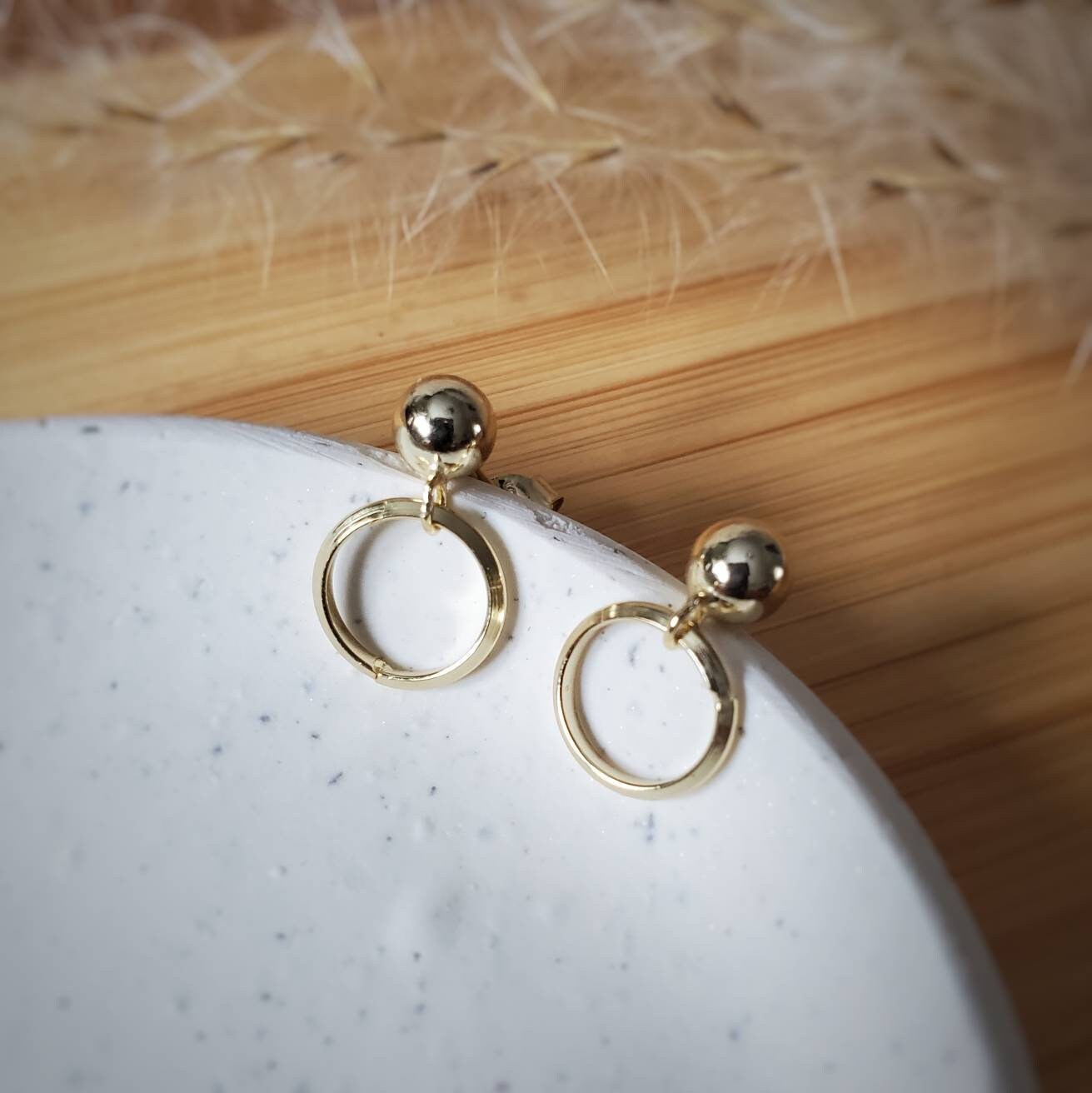 Lucinda circle stud earrings