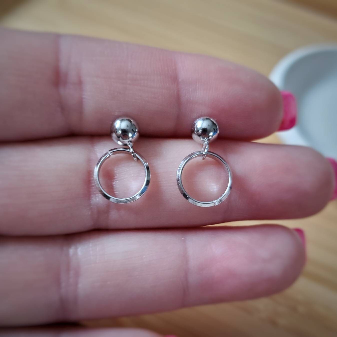 Lucinda circle stud earrings