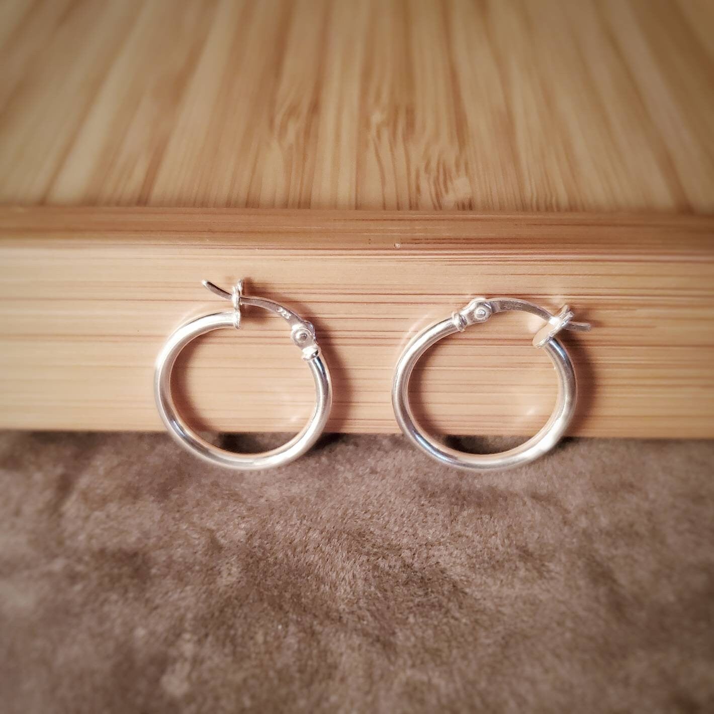 Sasha silver hoop earrings