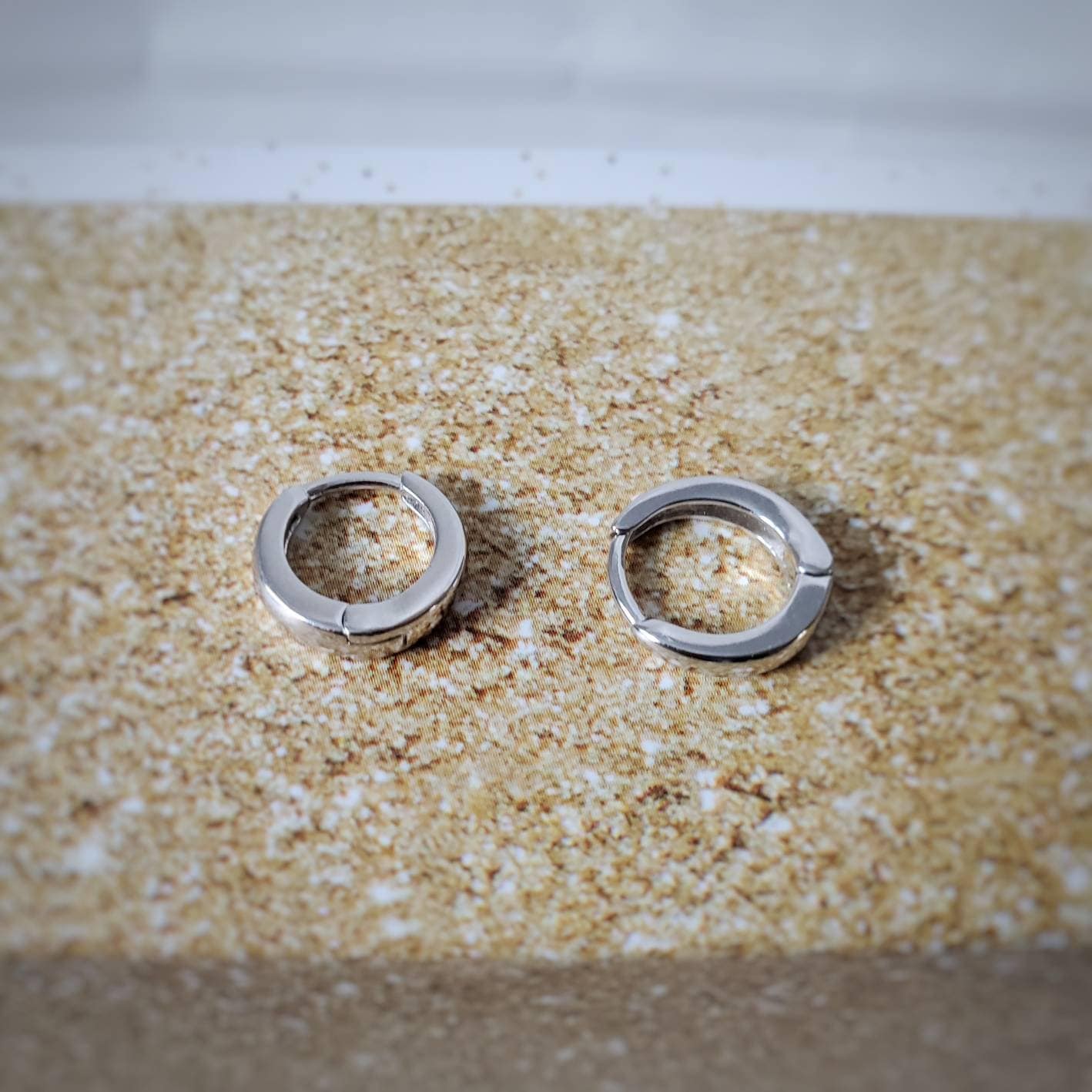 Sterling silver huggie hoop earrings, small silver hoops, modern jewelry, classic earrings, thick hoops, silver huggie, curate your ear