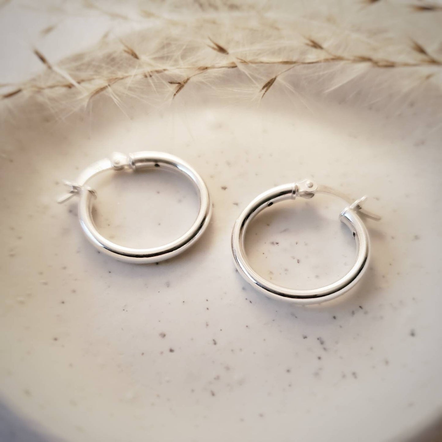 Sasha silver hoop earrings