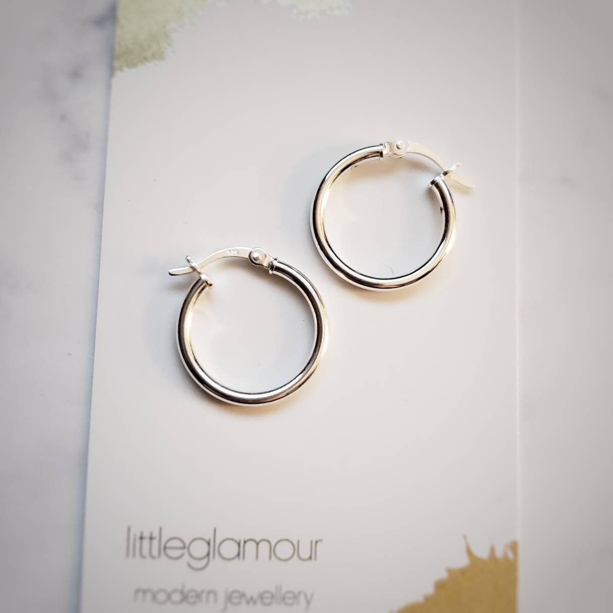 Sasha silver hoop earrings