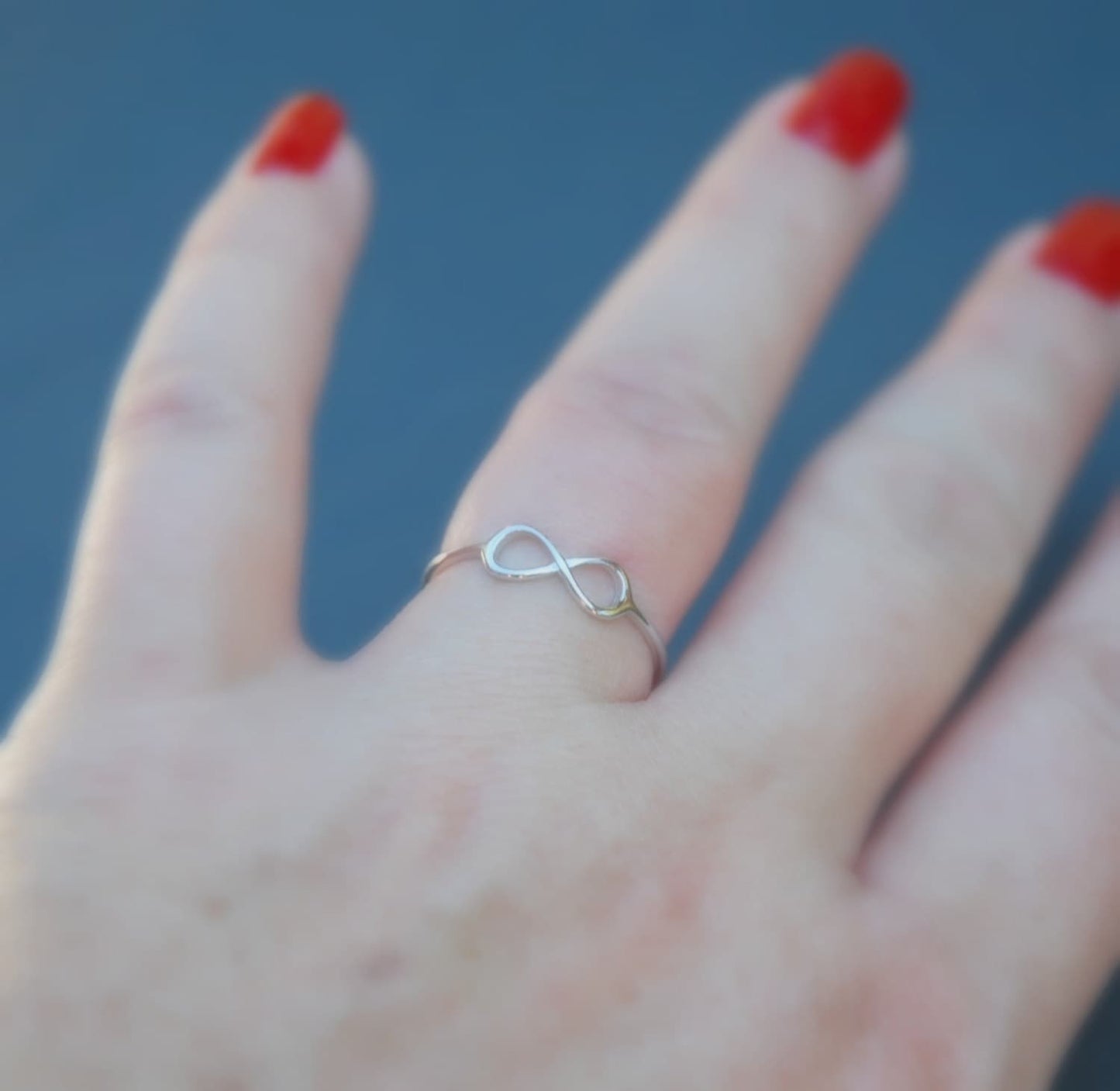 Sterling silver infinity ring, stacking rings for women, eternity ring, romantic jewelry, birthday gift, best friends, infinite symbol